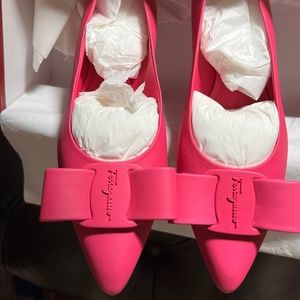 Salvatore Ferragamo 'Viva' Bow Ballet Flat Pink Women’s Size 8.5C
